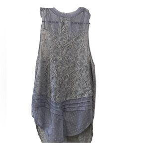 Free People grey lace tank top women’s size small